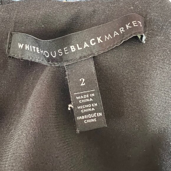 White house Black Market Midi dress overall lace , sleeveless black gold (dr7) - Picture 5 of 7